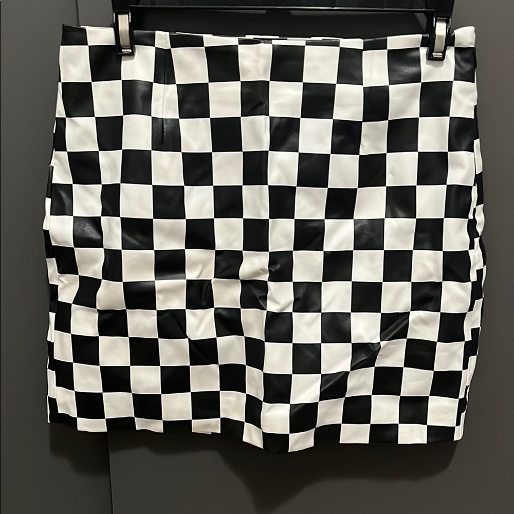 Checkered Black and White Skirt